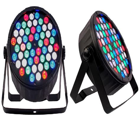 Kit 2 Refletor 54 Leds Dj Dmx Rgbw Strobo Festa Balada Shows Em