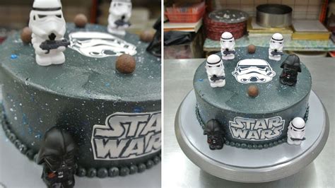 Simple Star Wars Cake Decorating Buttercream Cake Youtube