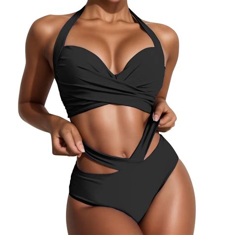 Sexy Hot Tankinis Tummy Control Halter Neck Bikini Sets Biquini Loose