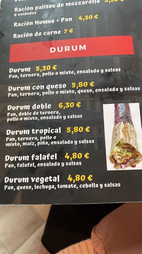 Menu at Döner Kebap Topkapi restaurant Alcorcón