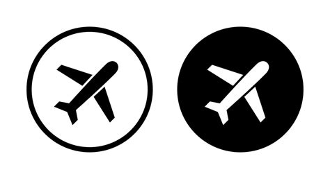 Plane Airplane Icon Vector Isolated On Circle Background 22655075