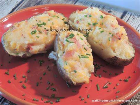 Twice Baked Stuffed Potatoes Walking On Sunshine Recipes Recipe