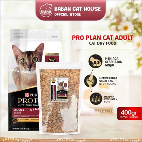 Jual PROPLAN ADULT CHICKEN 400gr Cat Dry Food Pro Plan Makanan Kucing