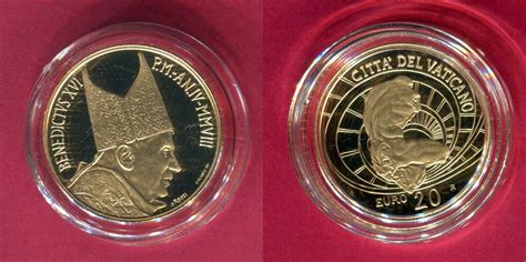 Vatican 20 Euro Goldmünze 2008 Benedikt XVI Torso del Belvedere proof