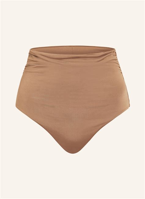 Max Mara BEACHWEAR Dół od bikini z wysokim stanem SALLI kolor brązowy