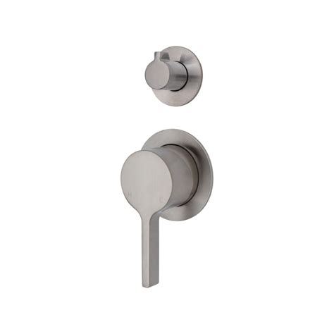 Sansa Wallshower Mixer W Diverter Small Plate Brushed Nickel