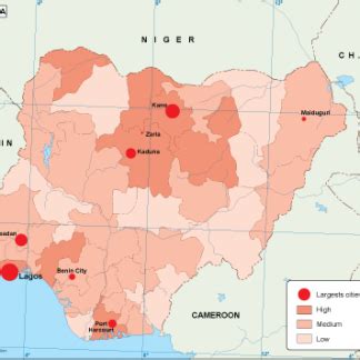 Niger population map. EPS Illustrator Map | Vector World Maps