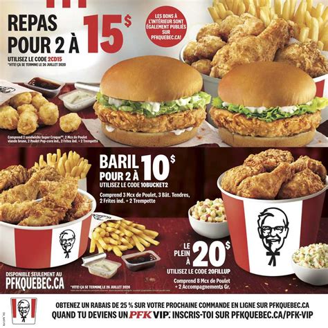 KFC Canada Coupons Quebec Gatineau Until July 26 2020