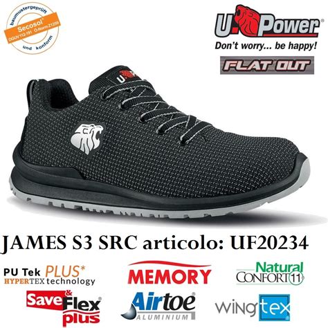 Scarpe Antinfortunistiche U Power Linea Flat Out Modello James S Src