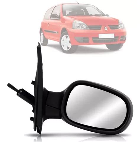 Retrovisor Renault Clio A Preto Controle Interno Text