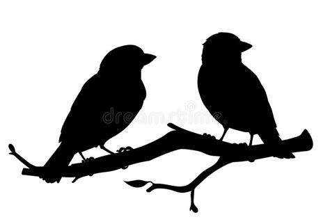 Realistic Sparrows Sitting And Flying Monochrome Vector Illustration