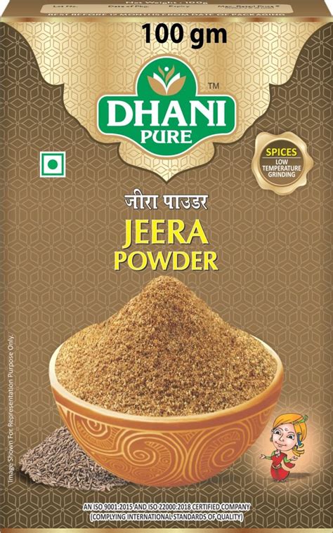 Dhani Pure Jeera Powder Packaging Type Box Packaging Size 100g At