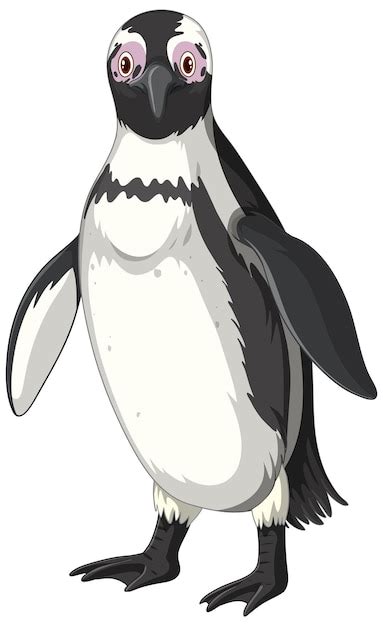 Personaje de dibujos animados lindo pingüino Vector Gratis