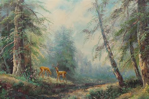 Landscape Oil Painting of Forest Scene | EBTH