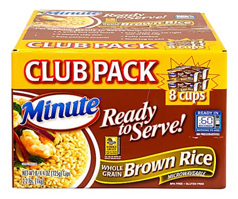 Minute Ready To Serve Brown Rice Microwaveable Cups Oz Box Of