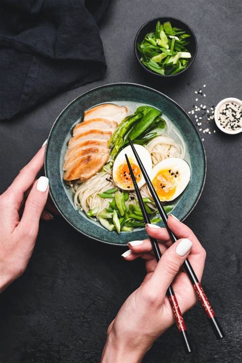 Soupe De Nouilles De Ramen De Poulet Image Stock Image Du Sain