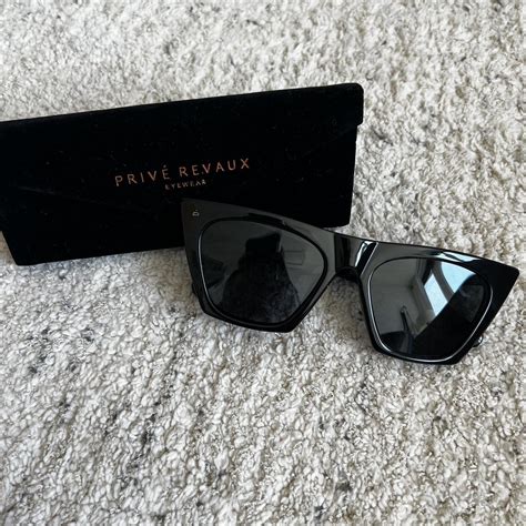 Privé Revaux Women S Black Sunglasses Depop