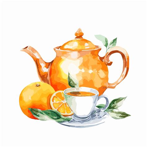 Premium Vector Illustration Watercolor Of Teapot Tea Time Element