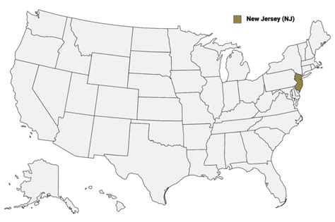 New Jersey Counties Map | Mappr