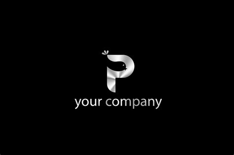 Stylized Letter P Logo Design. Graphic by NSmockup · Creative Fabrica