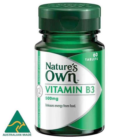 Nature S Own Vitamin B3 Nicotinamide 500mg 120 Tablets