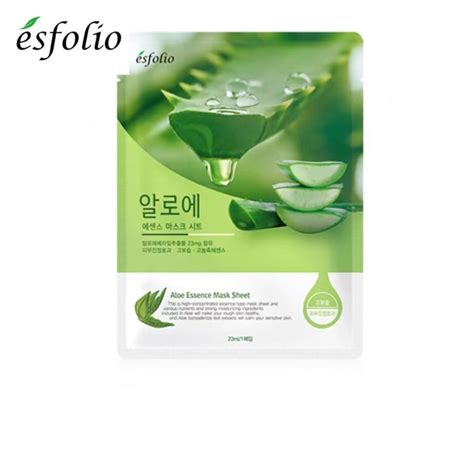 Esfolio Aloe Essence Mask Sheet 10 Pcs Pack Shopee Malaysia