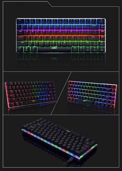 AJazz AK33 82 Keys RGB Backlit Detachable USB Wired Mechanical Gaming