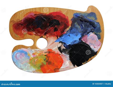 Artist S Paint Palette Board Stock Image Image Of Board White 10302007