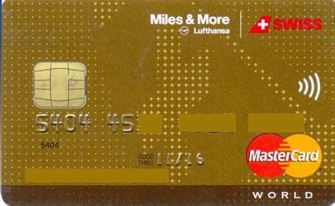 Swiss Mastercard Miles And More Credit Suisse Switzerland Colch Mc 0030