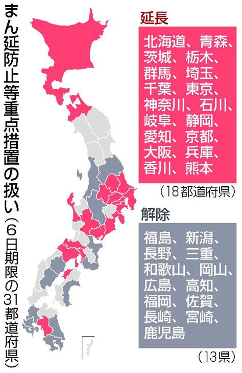 まん延防止、18都道府県延長 水際上限7000人に緩和―首相、記者会見で表明へ 時事通信ニュース Lifeeeニュース