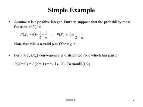 Convergence In Distribution Recall In Probability If Definition