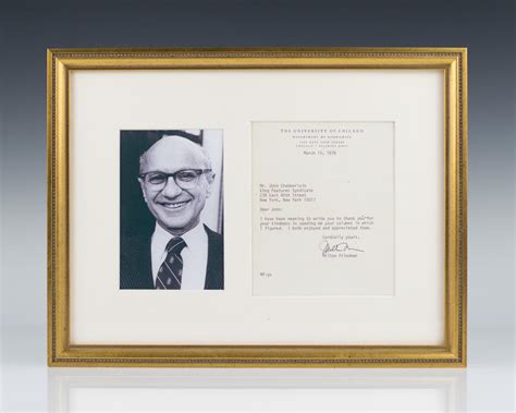 Milton Friedman Autographed Letter Signed. - Raptis Rare Books | Fine Rare and Antiquarian First ...