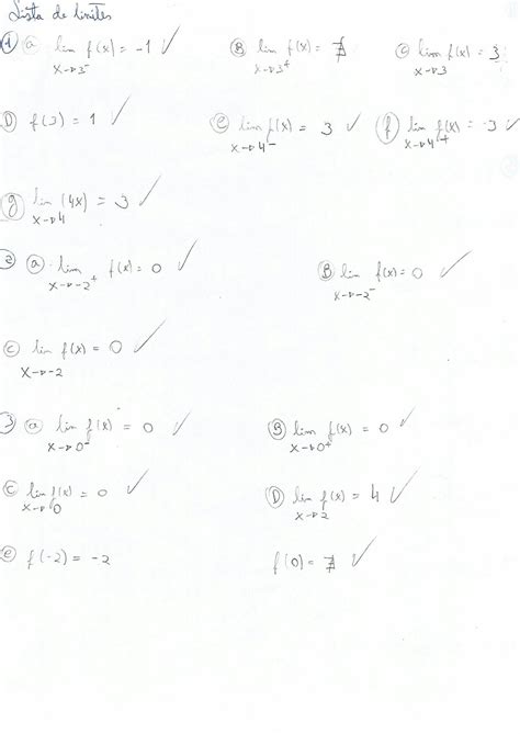 SOLUTION Matematica Exercises Of Limits Exercicios De Limites Studypool