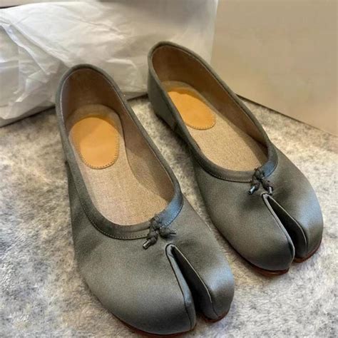 Satin tabby flat shoes Cute tabby ballet flat so... - Depop