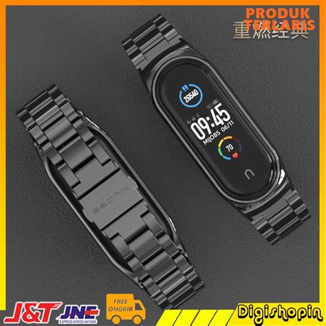 Jual Mijobs Strap Stainless Steel Untuk Xiaomi Mi Band 3 4 Tali