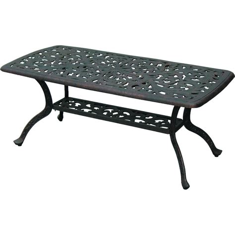 Darlee Series 80 42 X 21 Inch Cast Aluminum Patio Coffee Table Bbqguys