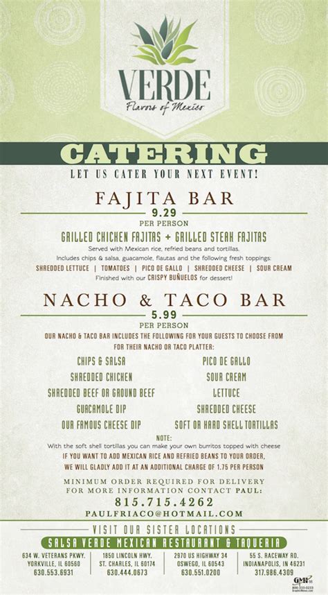 CATERING - Verde, Flavors of Mexico