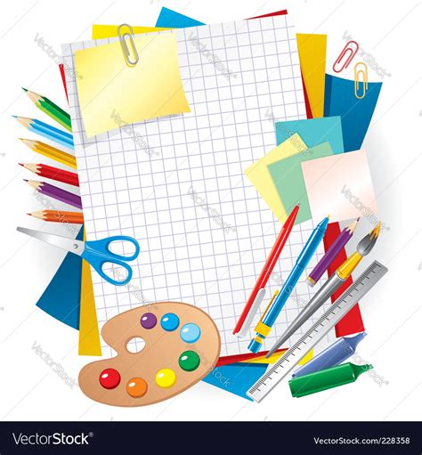 Paper And Pens Royalty Free Vector Image Vectorstock