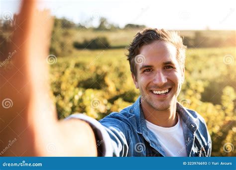 Portrait Selfie And Happy Man At Farm For Agriculture Growth Or