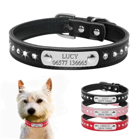 Aliexpress.com : Buy Personalized Custom Leather Dog Collars Padded ...