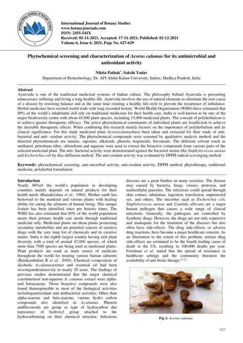 (PDF) International Journal of Botany Studies www.botanyjournals.com Phytochemical screening and ...