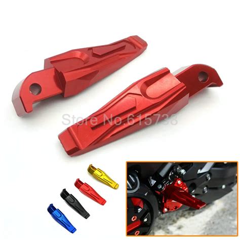 Rojo Negro Motocicleta CNC Aluminio Reposapiés Reposapies Reposapiés