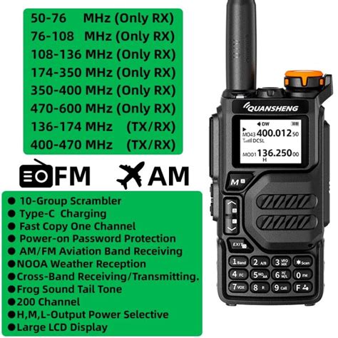 Quansheng UV K5 Walkie Talkie Portable Radio Am Fm Two Way Radio