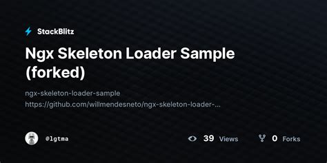 Ngx Skeleton Loader Sample Forked StackBlitz