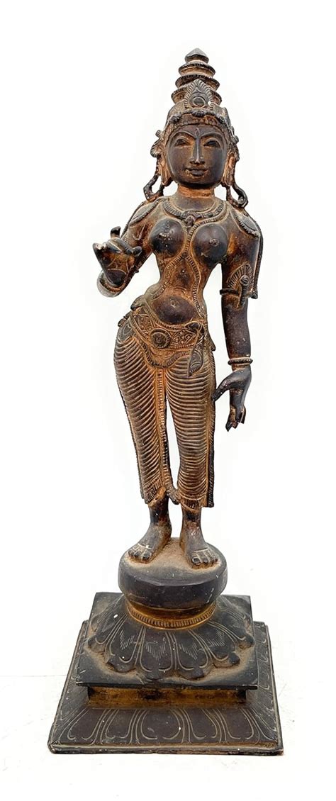 Buy South Indian Arts Bronze Goddess Parwathi Devi Idol Panchadhatu