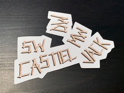 Supernatural Inspired Namesinitials Carving Sticker Castiel Etsy