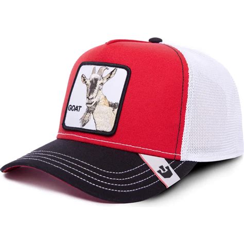 Goorin Bros GOAT MV Butter The Farm MVP Red White And Black Trucker