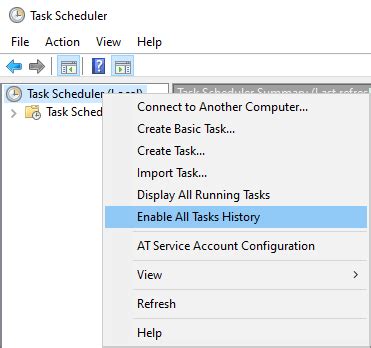 Task Scheduler Enable History Tab Openwritings Net