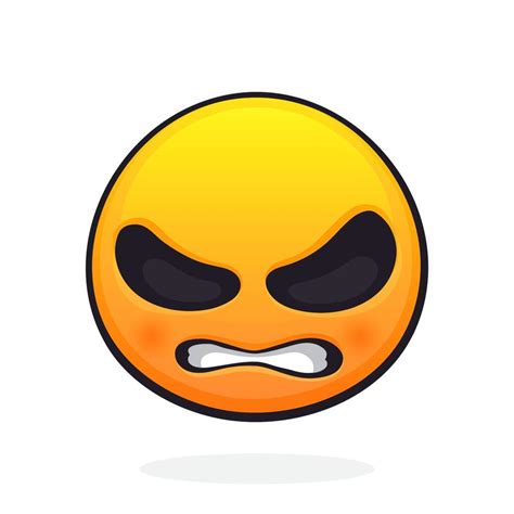 Emoticon For Expressing Emotion Of Angry And Wicked With Clenched