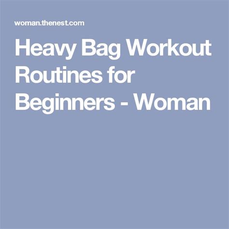 Heavy Bag Workout Routines for Beginners | Heavy bag workout routine ...